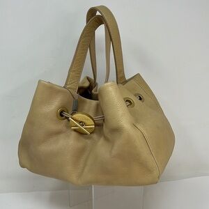 Uterque Camel Leather Hand Bag Satchel